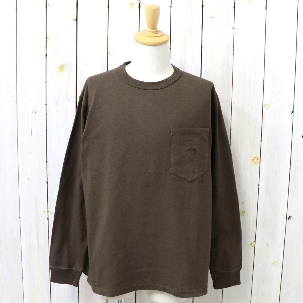 THE NORTH FACE PURPLE LABEL : 8oz Field Long Sleeve Pocket Tee (Brown)
