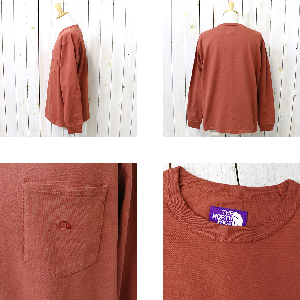 THE NORTH FACE PURPLE LABEL : 8oz Field Long Sleeve Pocket Tee (Rust)