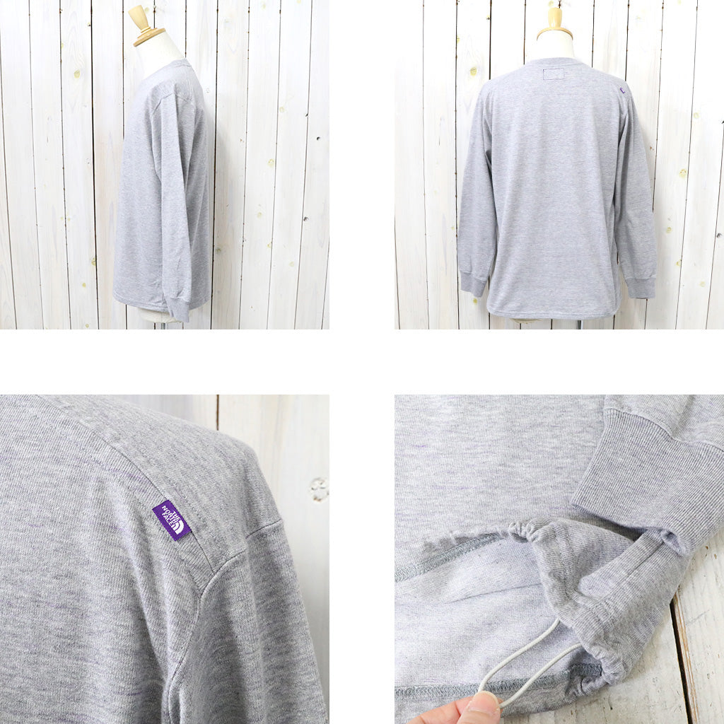 THE NORTH FACE PURPLE LABEL (ザ ノースフェイスパープルレーベル) : Field Long Sleeve Tee (Mix Gray)