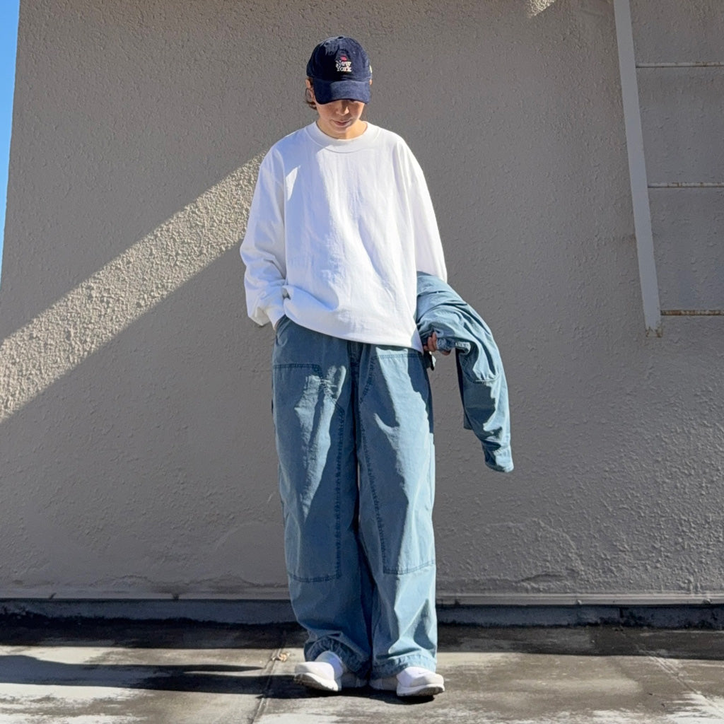 THE NORTH FACE PURPLE LABEL : Cotton Nylon Weather Field Double Knee Pants (Indigo Bleach)