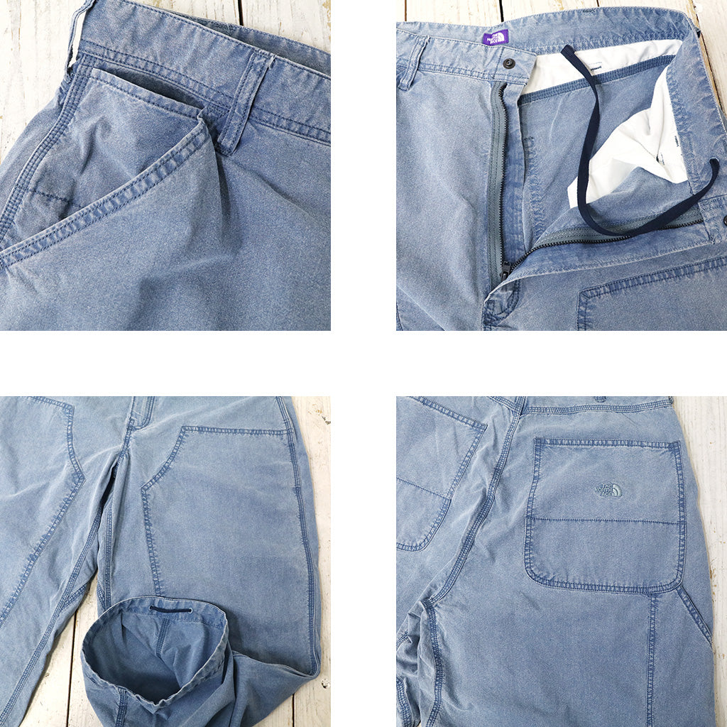 THE NORTH FACE PURPLE LABEL : Cotton Nylon Weather Field Double Knee Pants (Indigo Bleach)