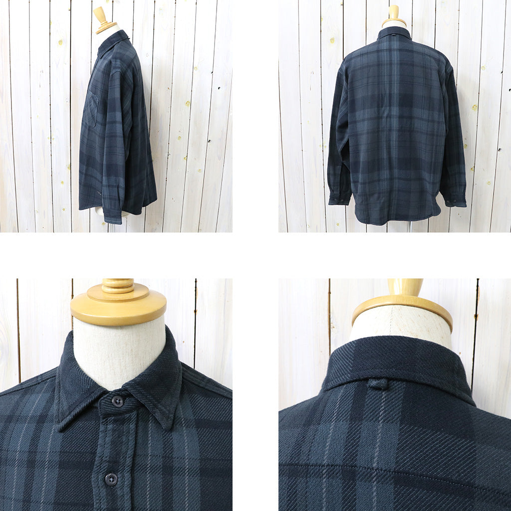 THE NORTH FACE PURPLE LABEL : Flannel Plaid Field Shirt (Asphalt Gray)