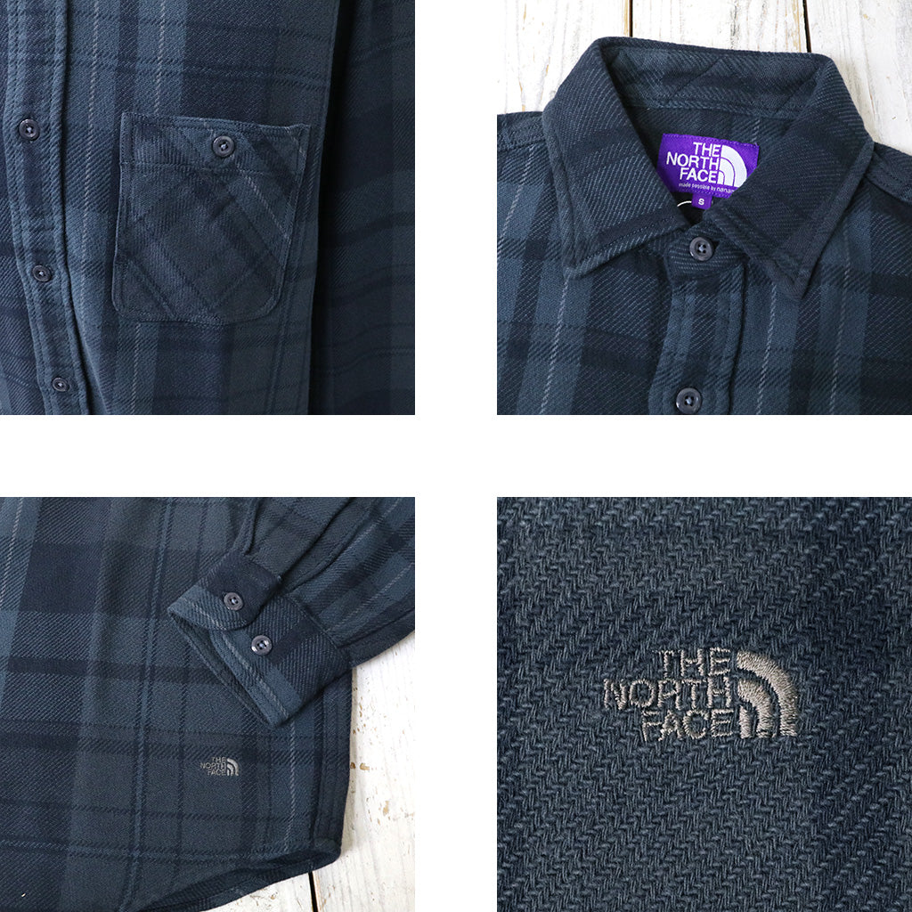 THE NORTH FACE PURPLE LABEL : Flannel Plaid Field Shirt (Asphalt Gray)