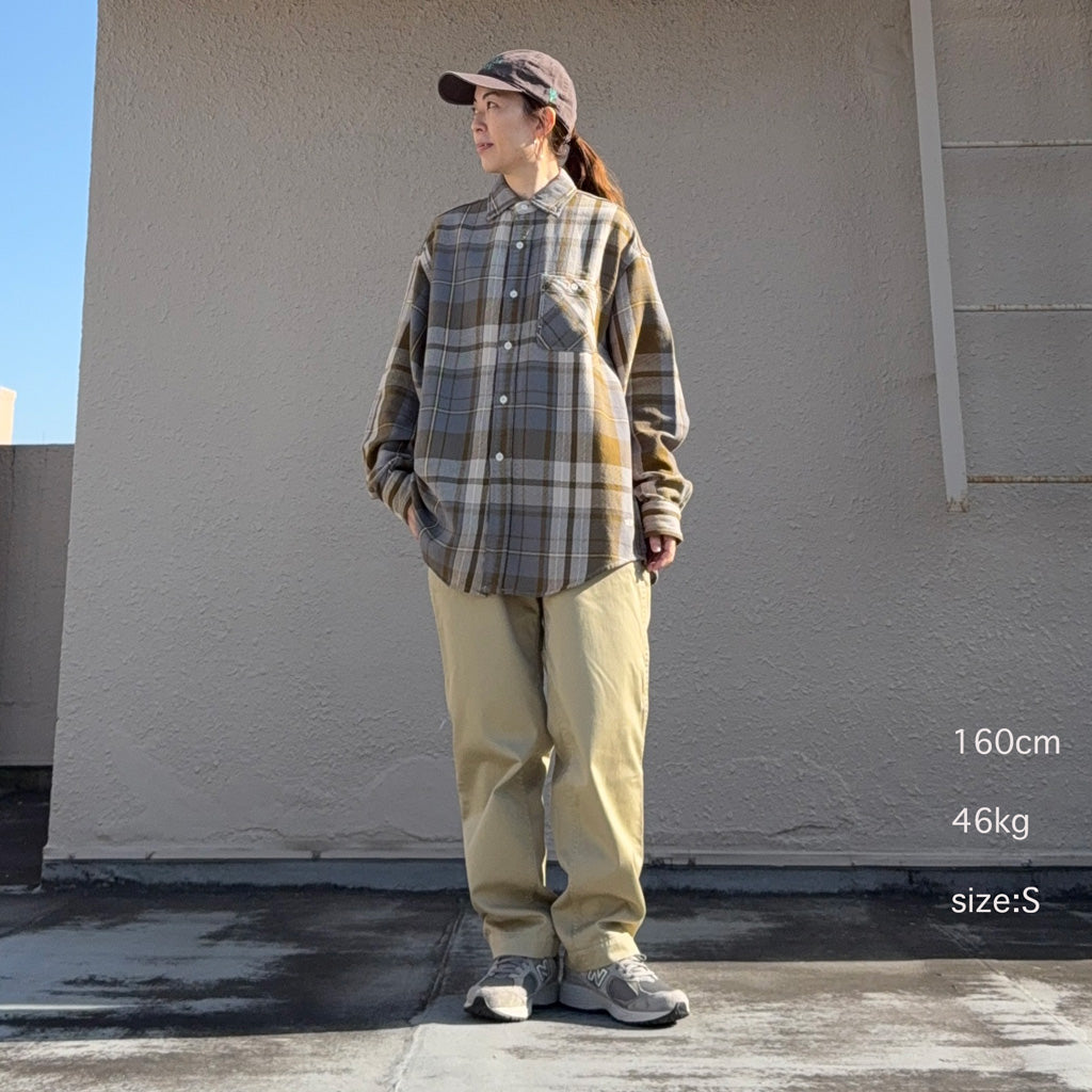 THE NORTH FACE PURPLE LABEL : Flannel Plaid Field Shirt (Khaki)