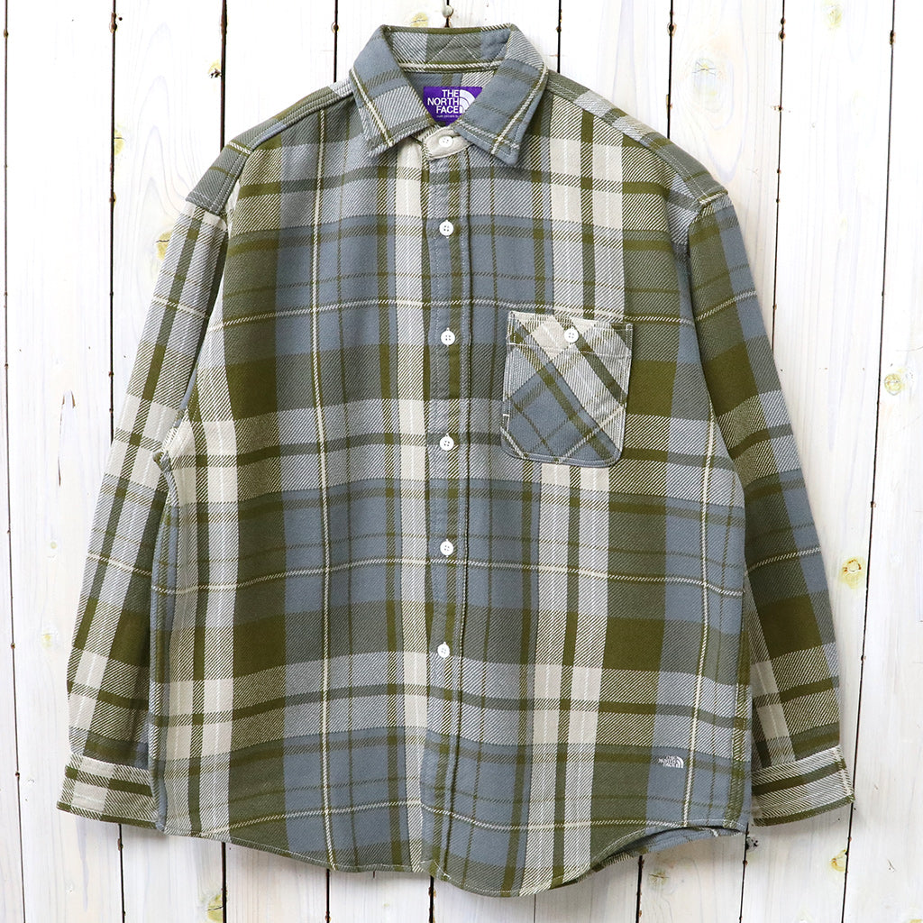 THE NORTH FACE PURPLE LABEL : Flannel Plaid Field Shirt (Khaki)