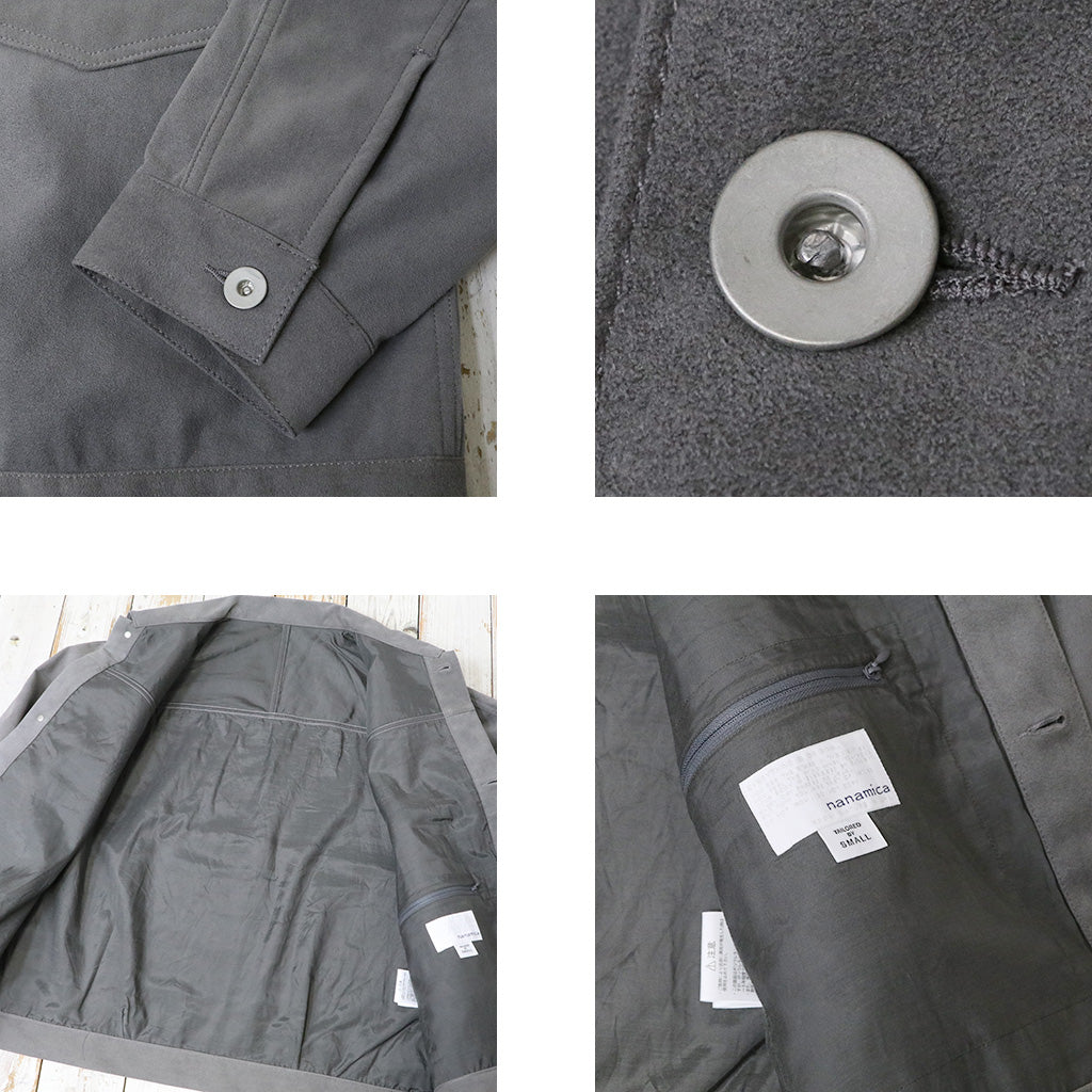 【SALE40%OFF】nanamica : Ultrasuede Short Jacket (Gray)