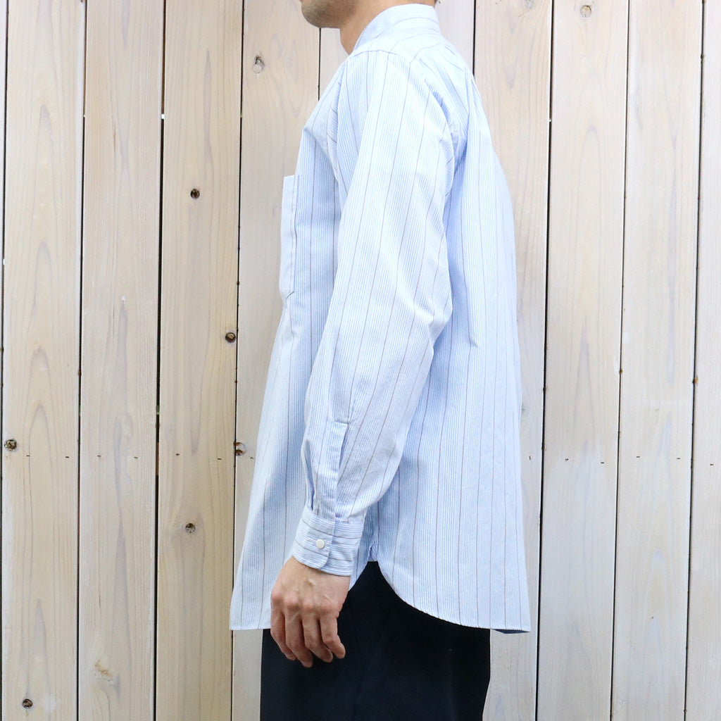 【SALE40%OFF】nanamica : Regular Collar Stripe Wind Shirt (Sax)