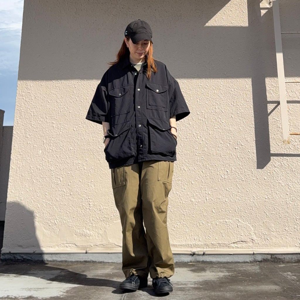 【SALE40%OFF】THE NORTH FACE PURPLE LABEL : Garment Dyed ALPHADRY Field S/S Shirts (Black)