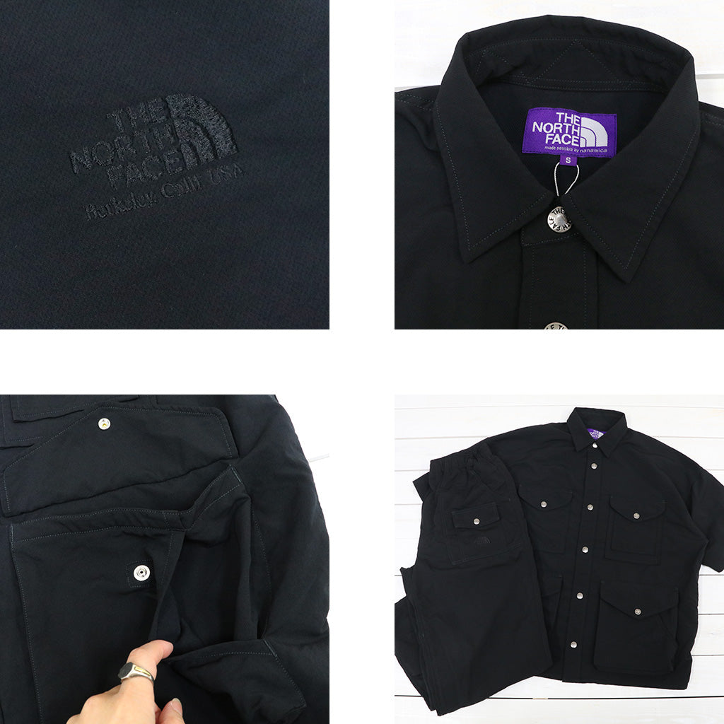 【SALE40%OFF】THE NORTH FACE PURPLE LABEL : Garment Dyed ALPHADRY Field S/S Shirts (Black)