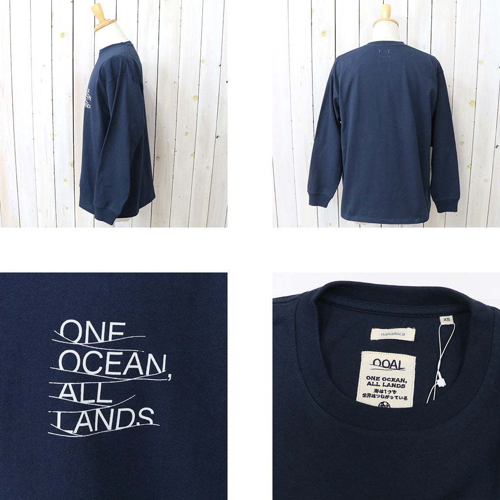 nanamica : OOAL Graphic L/S Tee (Navy)