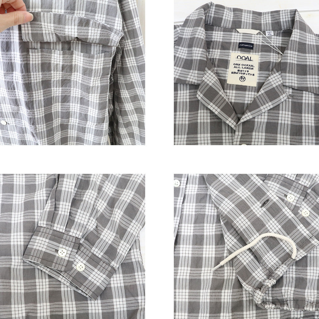 nanamica : Palaka Check Shirt (Gray)