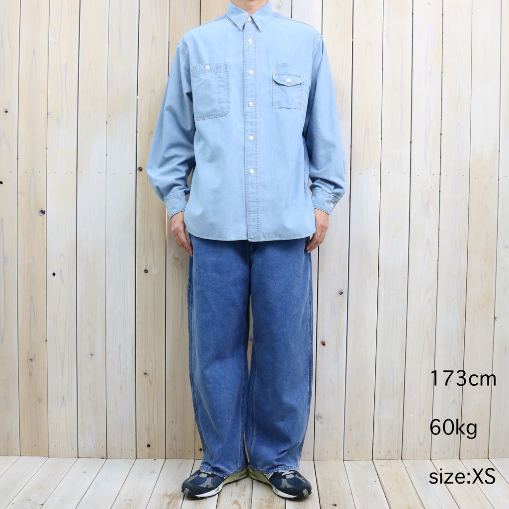 【SALE40%OFF】nanamica : Regular Collar Chambray Shirt (Light Indigo)