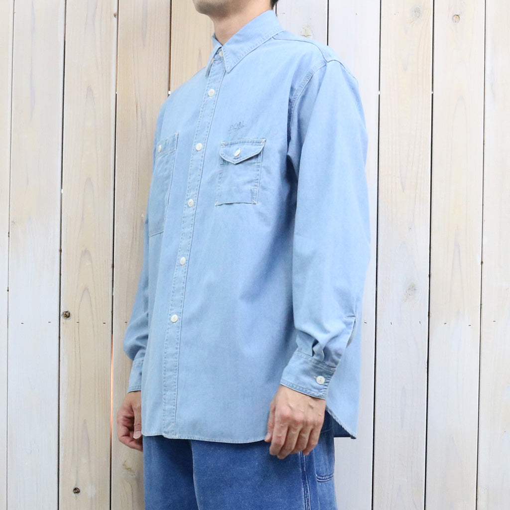 【SALE40%OFF】nanamica : Regular Collar Chambray Shirt (Light Indigo)