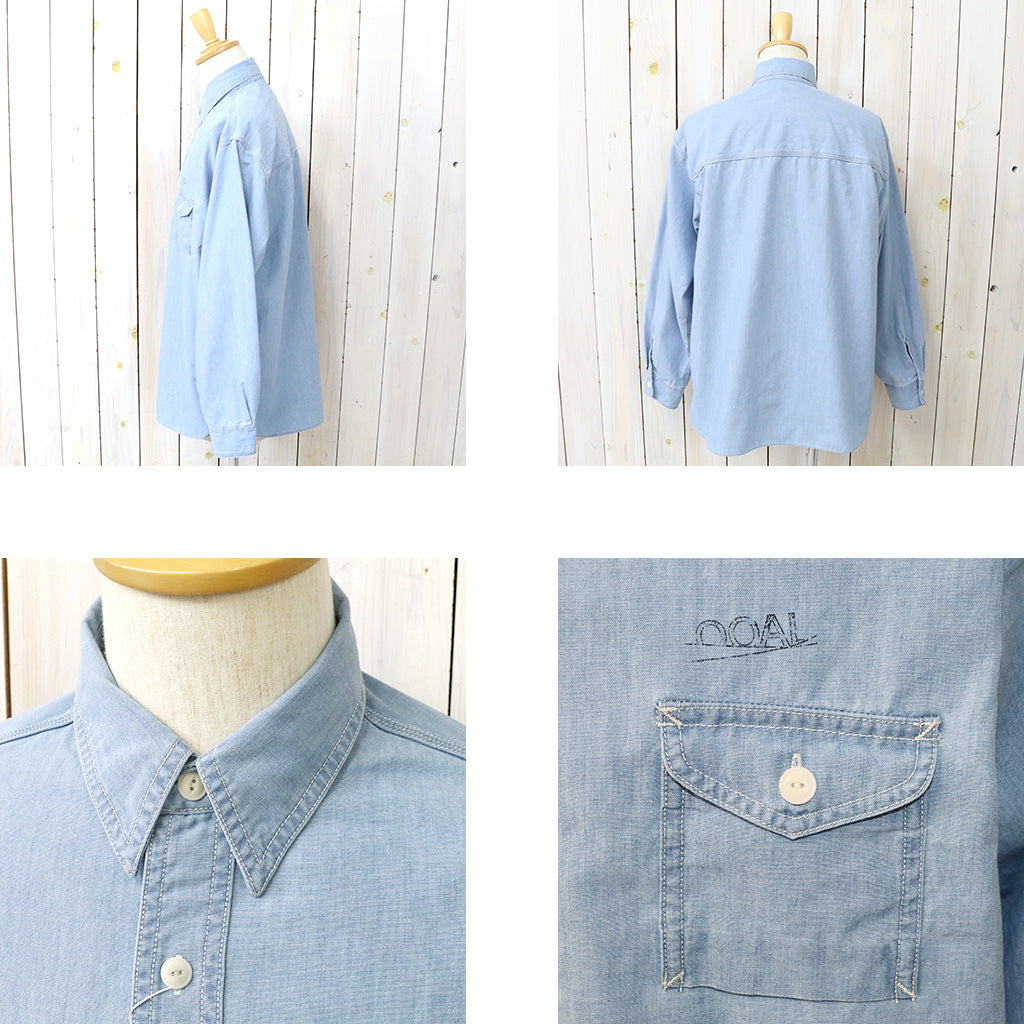 【SALE40%OFF】nanamica : Regular Collar Chambray Shirt (Light Indigo)