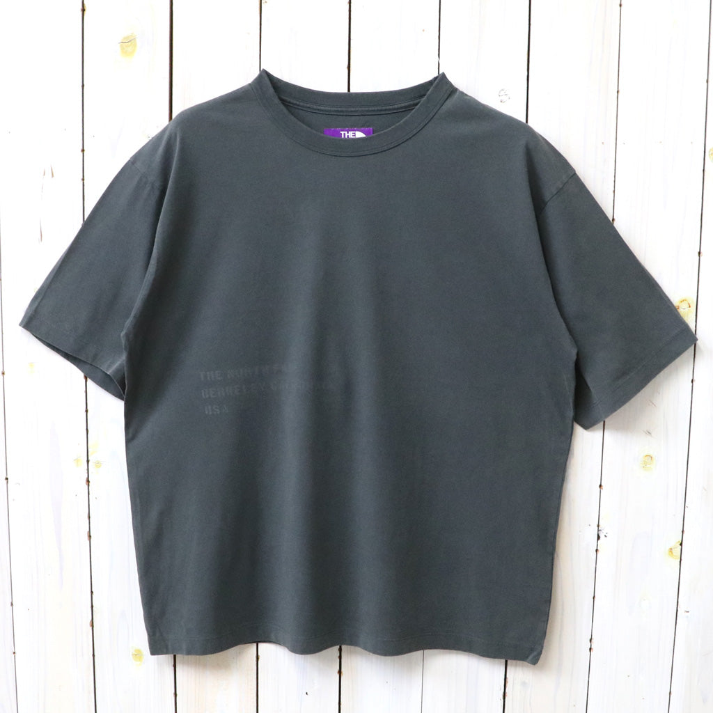THE NORTH FACE PURPLE LABEL : Garment Dyed Lettered Field Tee (Charcoal)