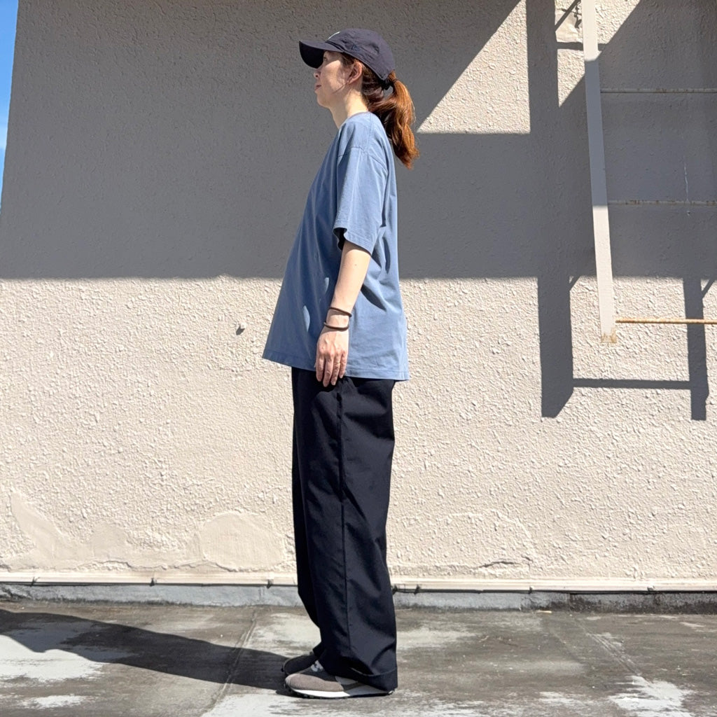 THE NORTH FACE PURPLE LABEL : Garment Dyed Lettered Field Tee (Blue)