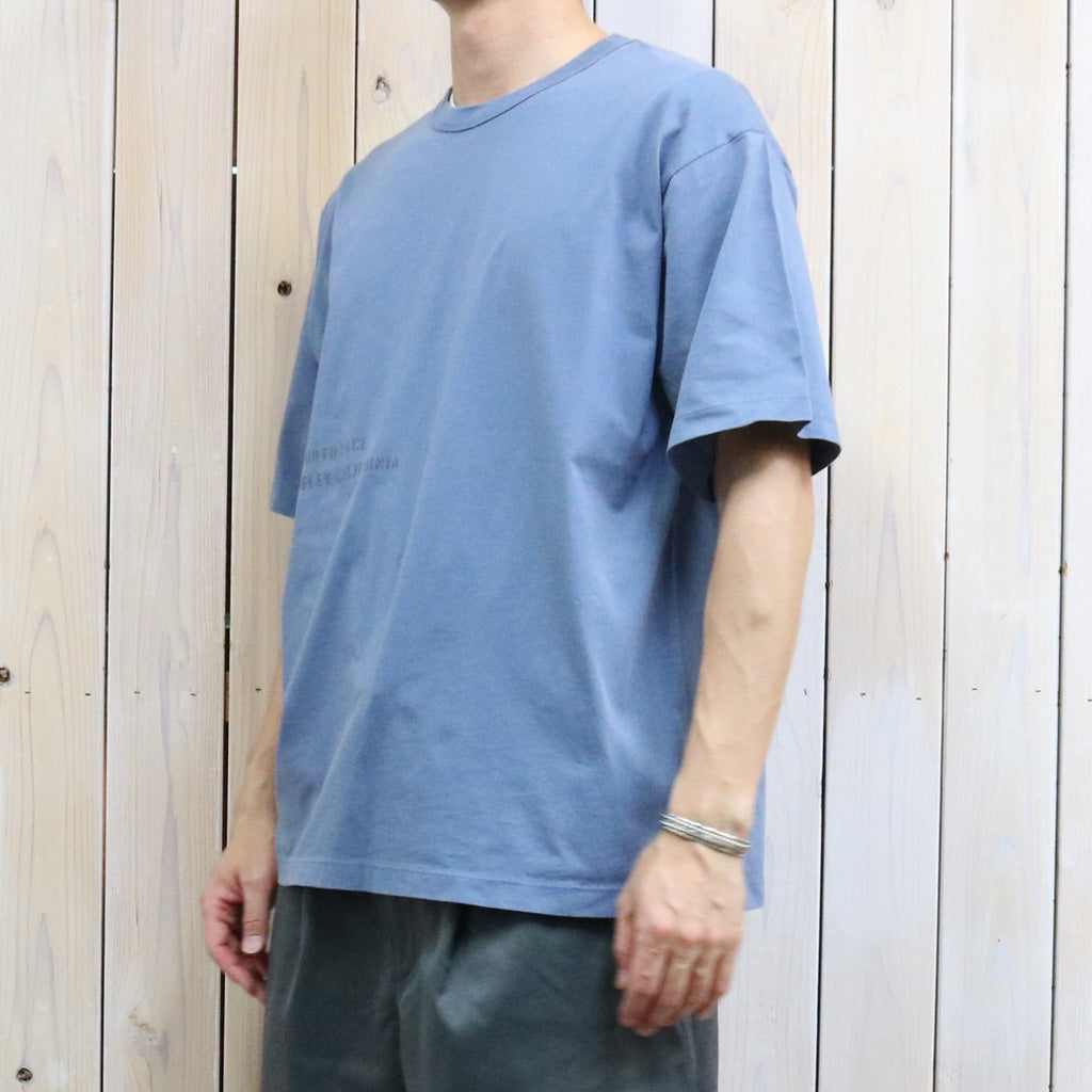 THE NORTH FACE PURPLE LABEL : Garment Dyed Lettered Field Tee (Blue)
