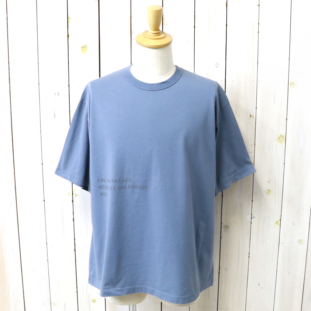THE NORTH FACE PURPLE LABEL : Garment Dyed Lettered Field Tee (Blue)