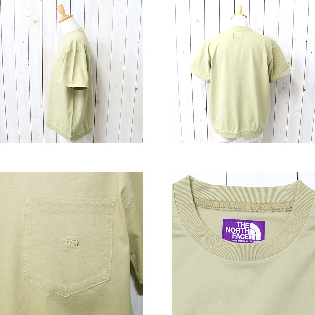 THE NORTH FACE PURPLE LABEL : High Bulky Pocket Tee (Light Khaki)
