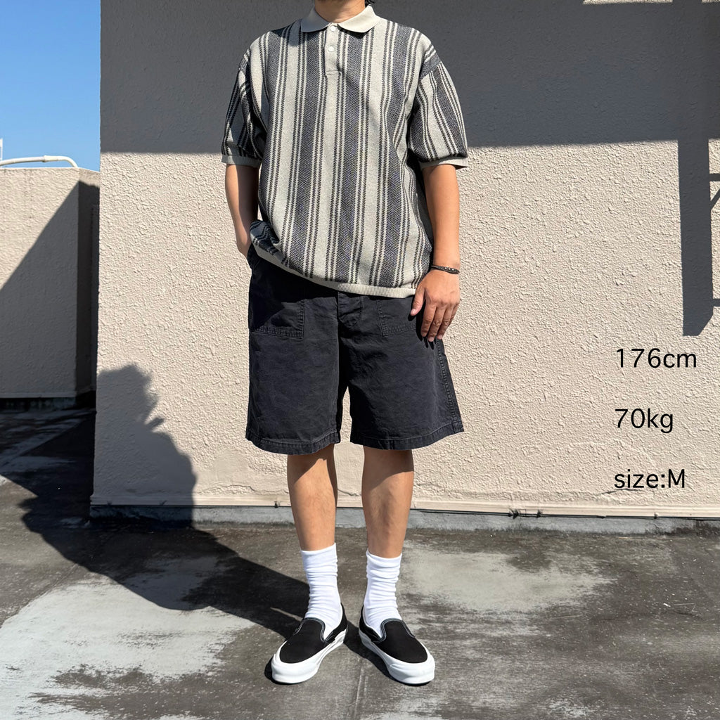 nanamica : Knit Polo Sweater (Charcoal)