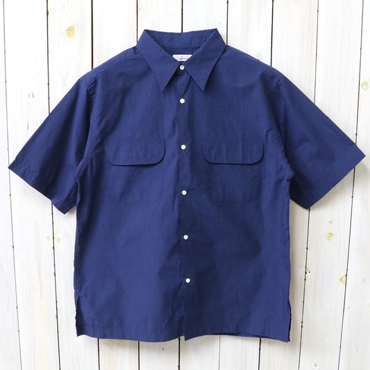 【SALE40%OFF】nanamica : Regular Collar S/S Shirt (Dark Navy)