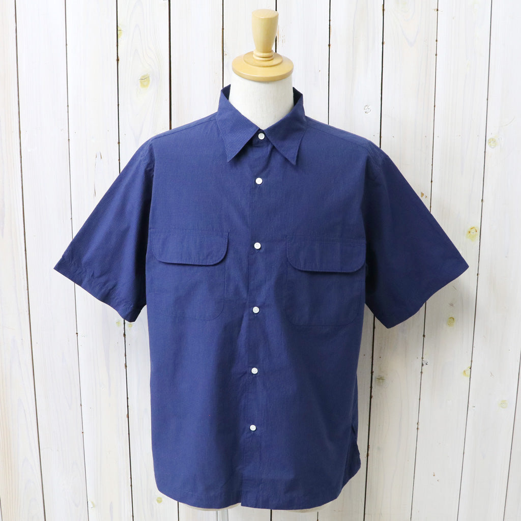 【SALE40%OFF】nanamica : Regular Collar S/S Shirt (Dark Navy)