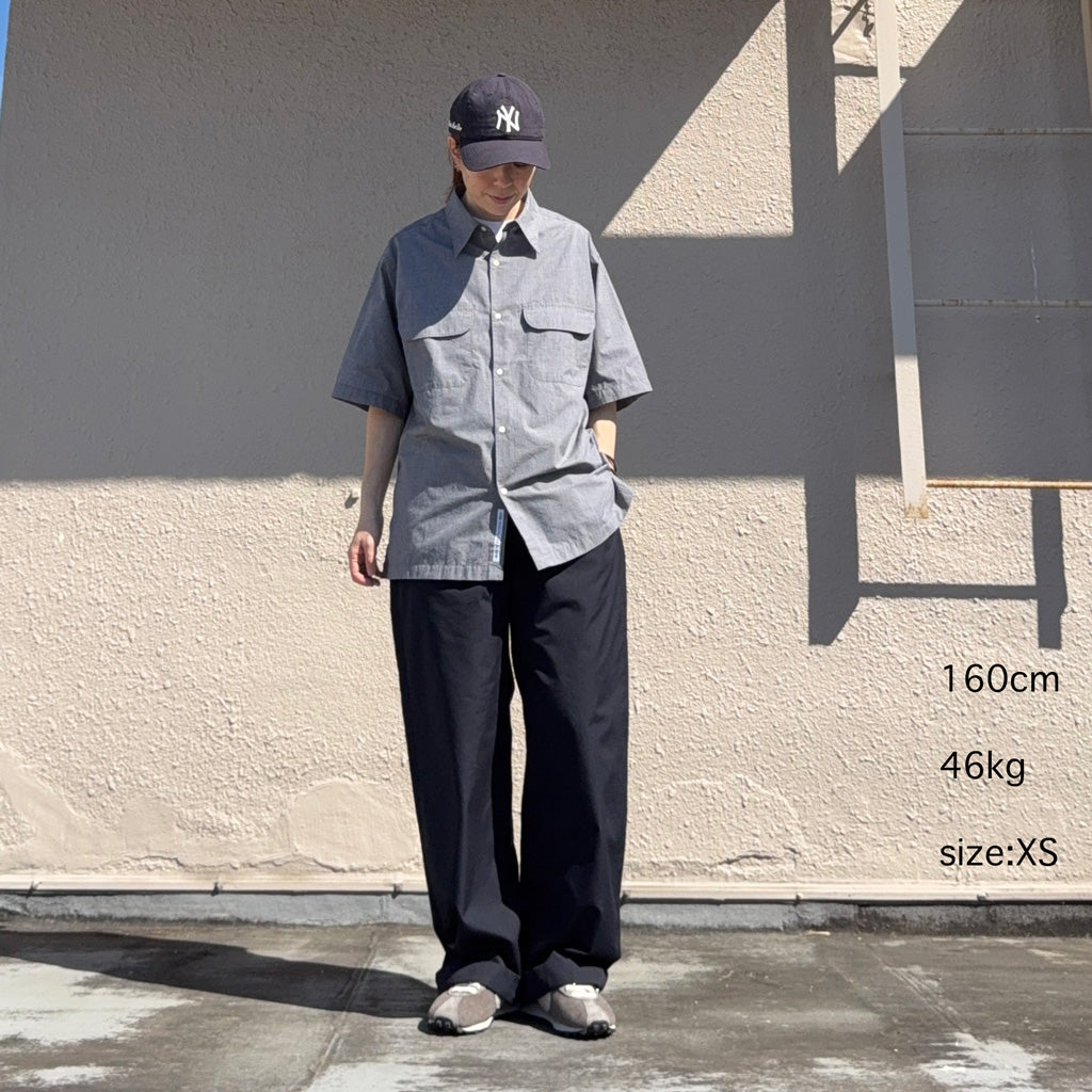 【SALE40%OFF】nanamica : Regular Collar S/S Shirt (Navy)