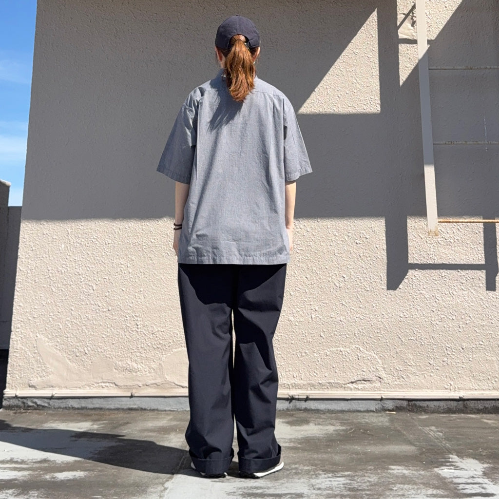 【SALE40%OFF】nanamica : Regular Collar S/S Shirt (Navy)