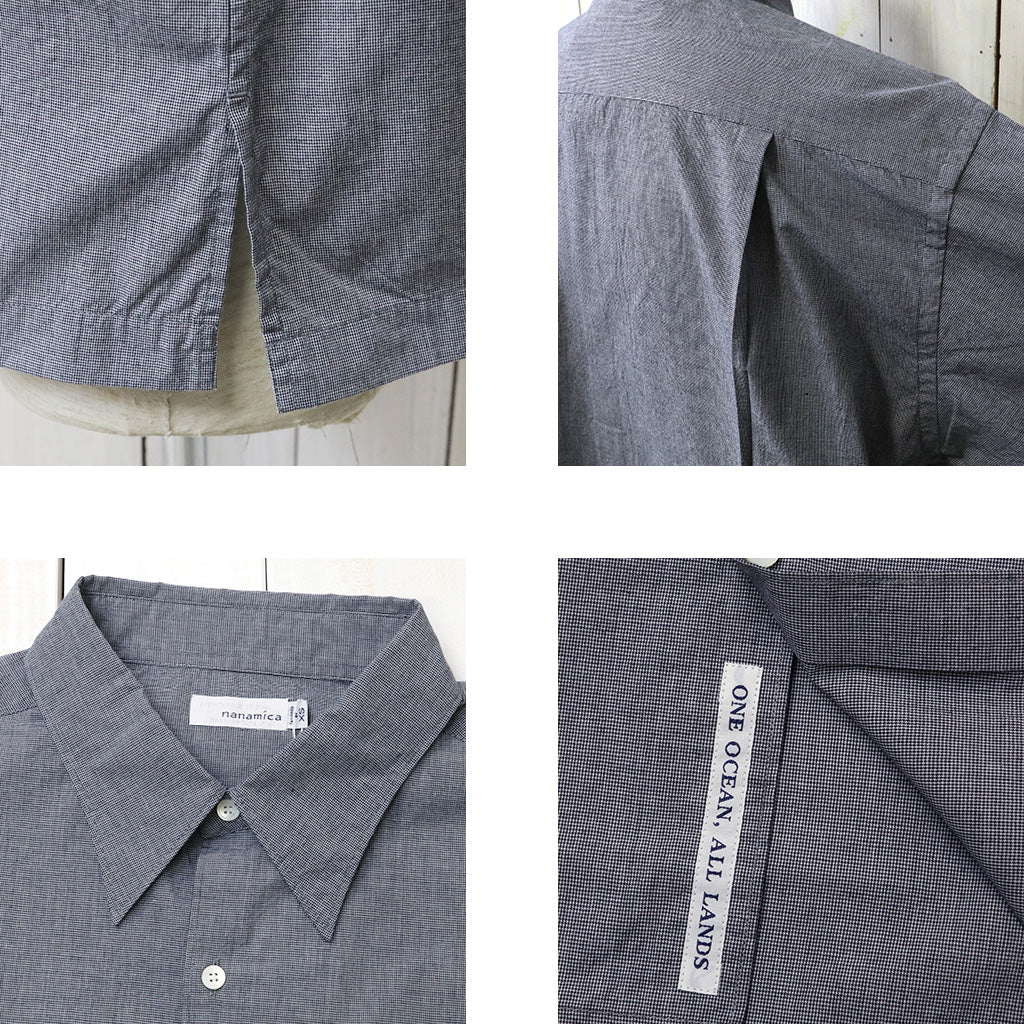 【SALE40%OFF】nanamica : Regular Collar S/S Shirt (Navy)