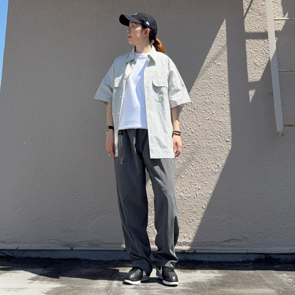 【SALE40%OFF】nanamica : Regular Collar S/S Shirt (Natural)