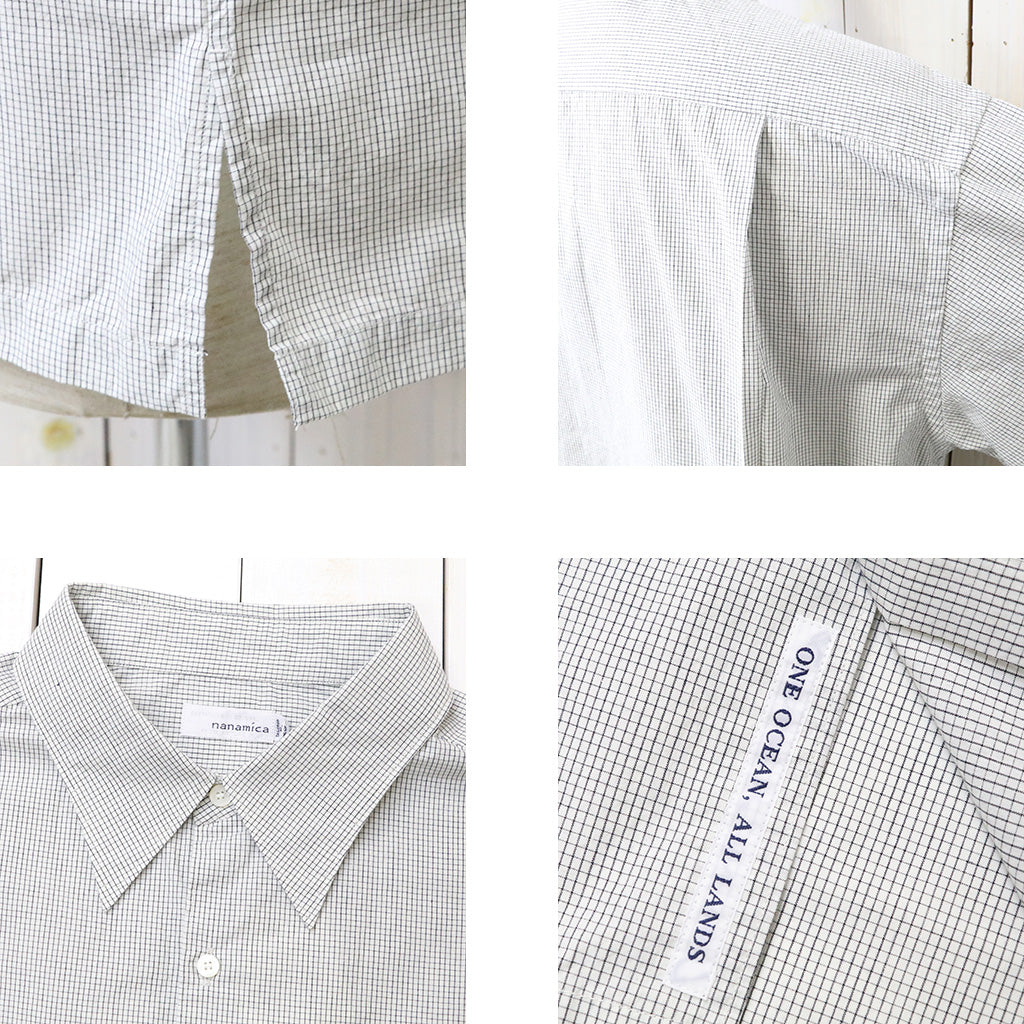 【SALE40%OFF】nanamica : Regular Collar S/S Shirt (Natural)