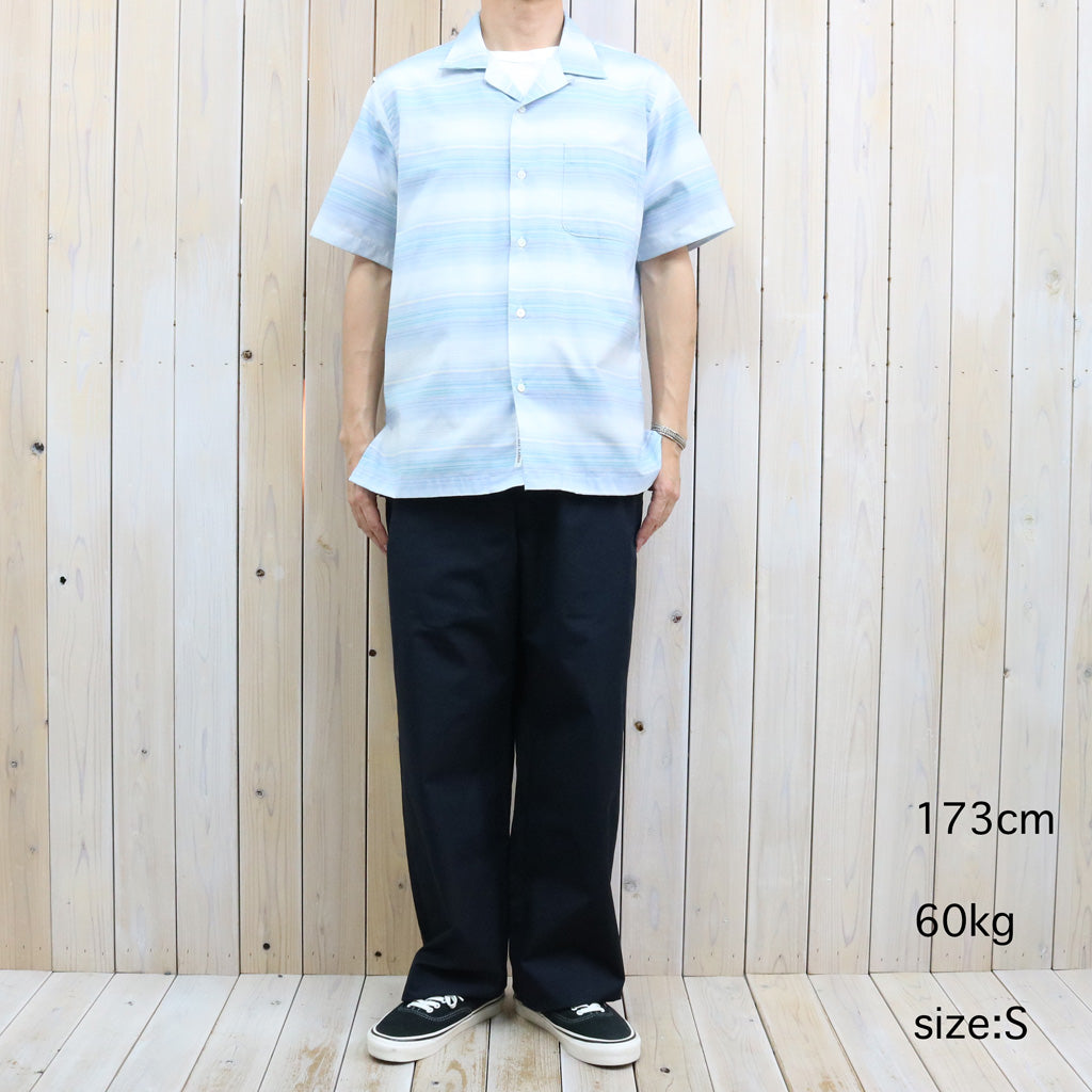 【SALE40%OFF】nanamica : Open Collar Pique S/S Shirt (Blue)