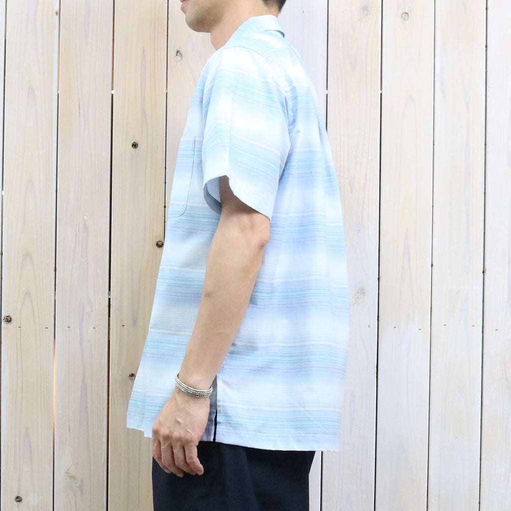 【SALE40%OFF】nanamica : Open Collar Pique S/S Shirt (Blue)