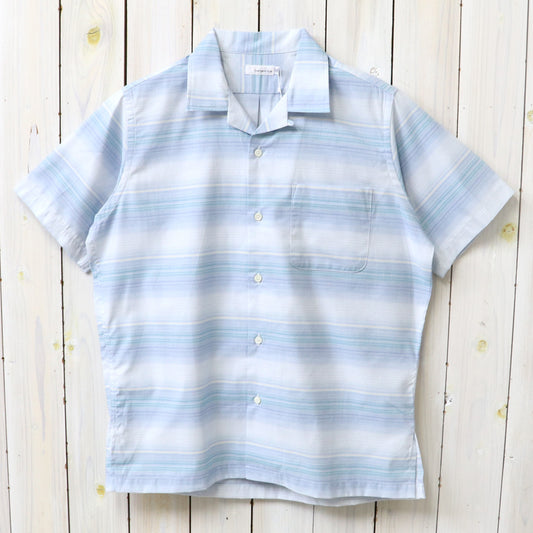【SALE40%OFF】nanamica : Open Collar Pique S/S Shirt (Blue)