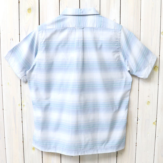 nanamica : Open Collar Pique S/S Shirt (Blue)