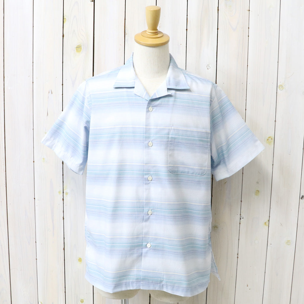 【SALE40%OFF】nanamica : Open Collar Pique S/S Shirt (Blue)
