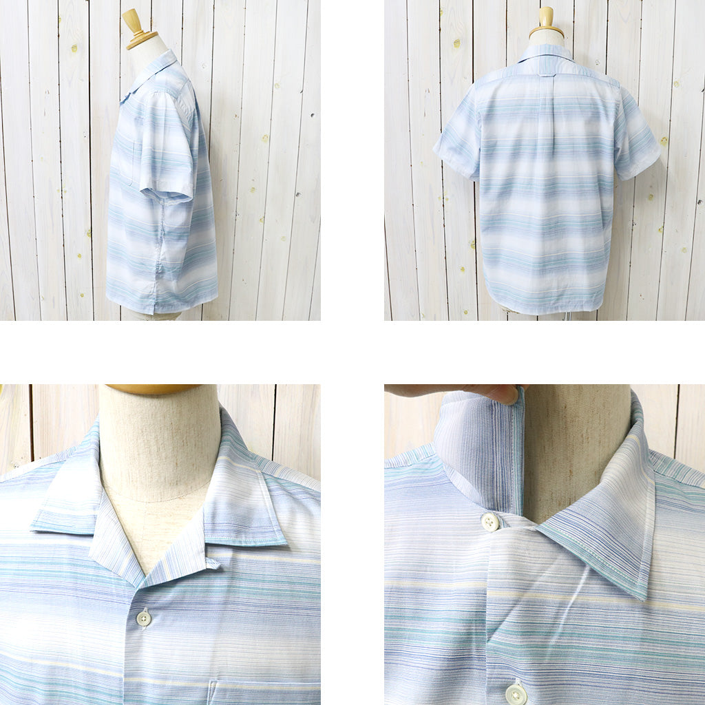 【SALE40%OFF】nanamica : Open Collar Pique S/S Shirt (Blue)