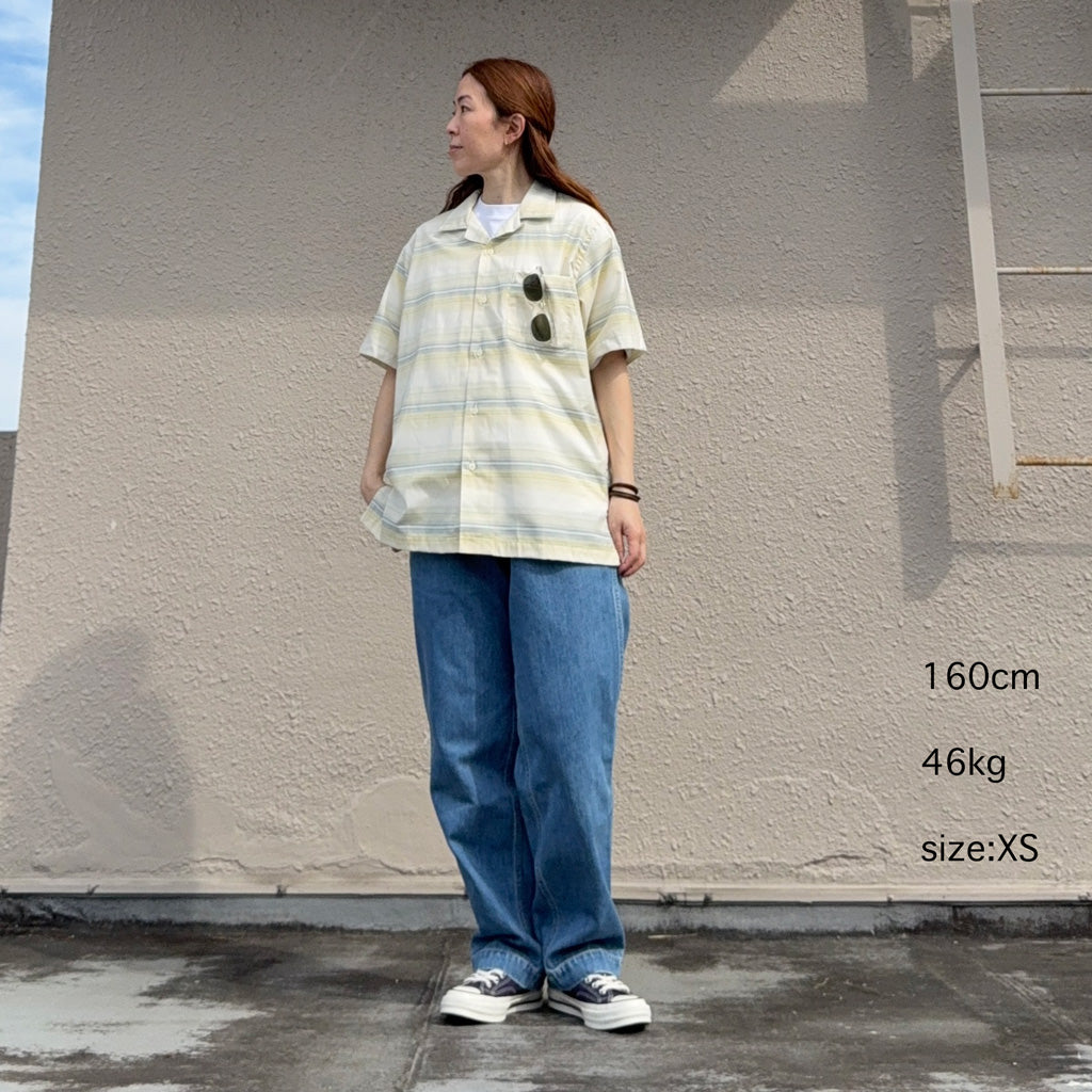 nanamica : Open Collar Pique S/S Shirt (Yellow)