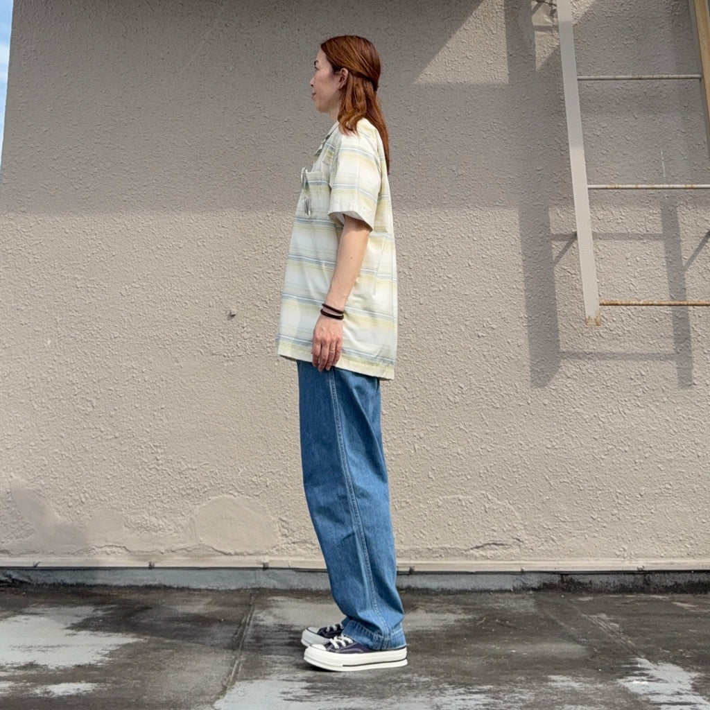 nanamica : Open Collar Pique S/S Shirt (Yellow)