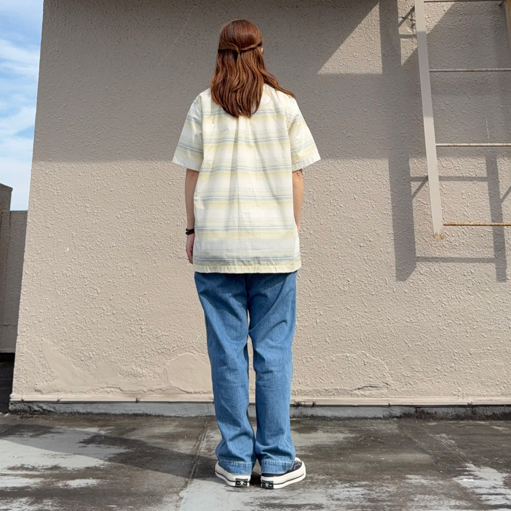nanamica : Open Collar Pique S/S Shirt (Yellow)