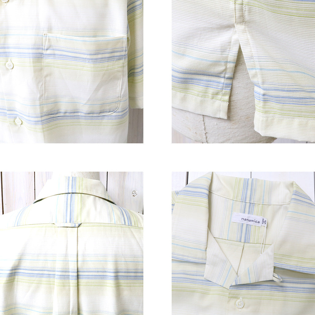 nanamica : Open Collar Pique S/S Shirt (Yellow)