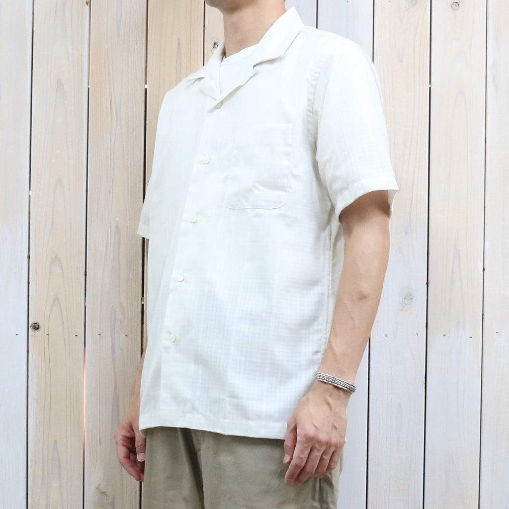 nanamica : Open Collar Panama S/S Shirt (Off White)