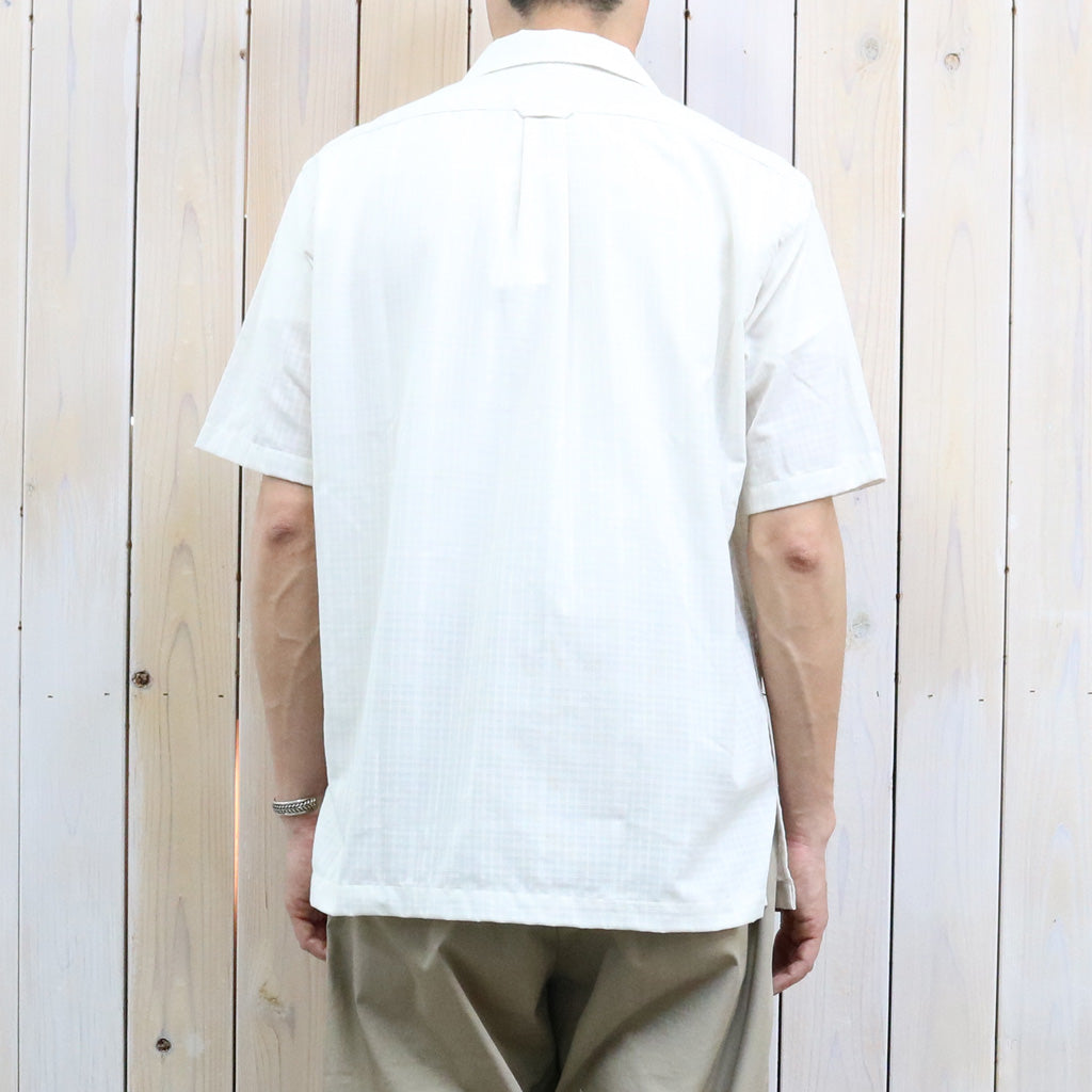 nanamica : Open Collar Panama S/S Shirt (Off White)