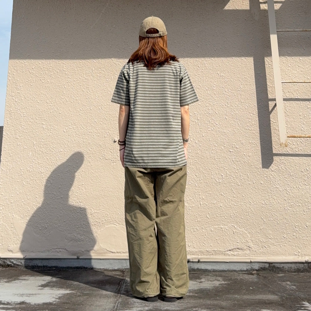 【SALE40%OFF】nanamica : COOLMAX Stripe Jersey Tee (Olive/Gray)