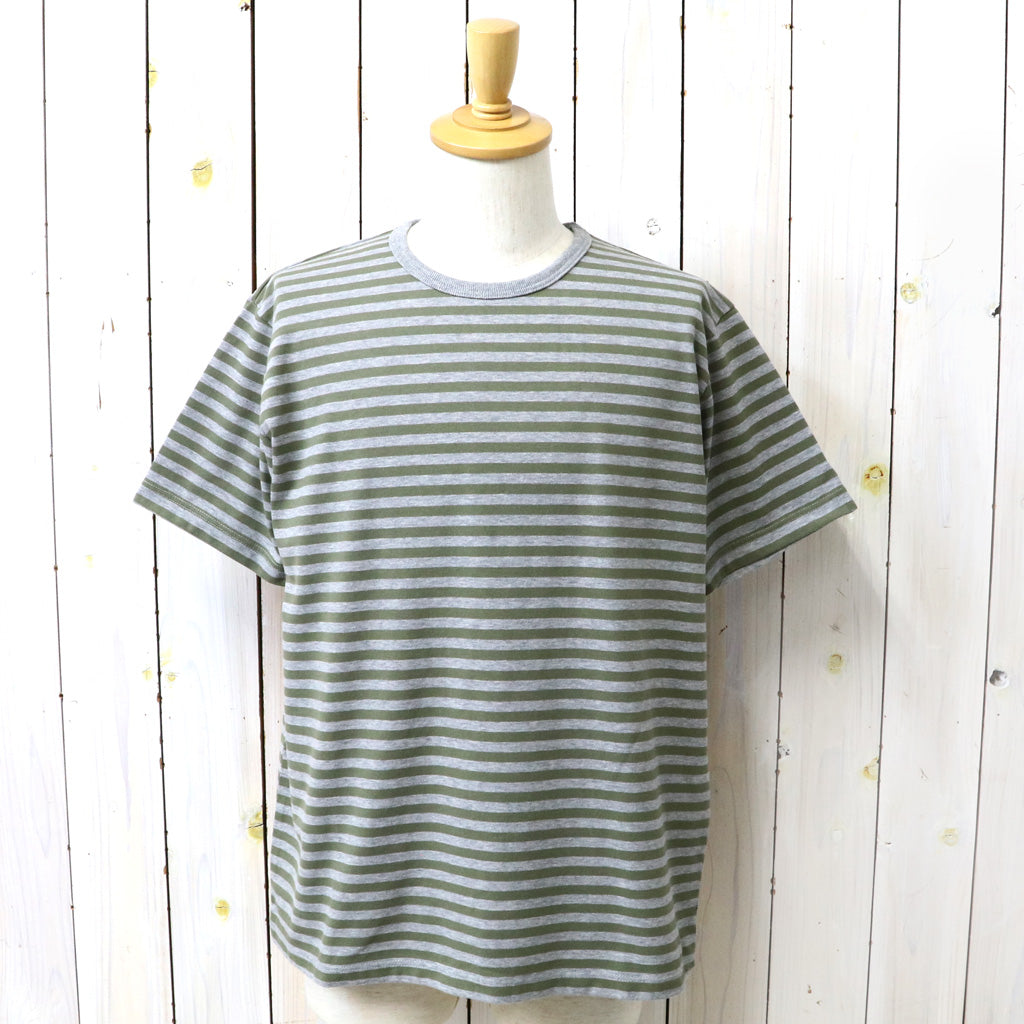 【SALE40%OFF】nanamica : COOLMAX Stripe Jersey Tee (Olive/Gray)