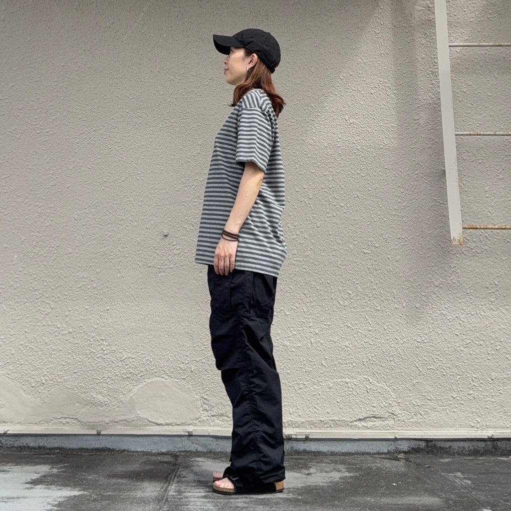 【SALE40%OFF】nanamica : COOLMAX Stripe Jersey Tee (Mix Gray/Gray)