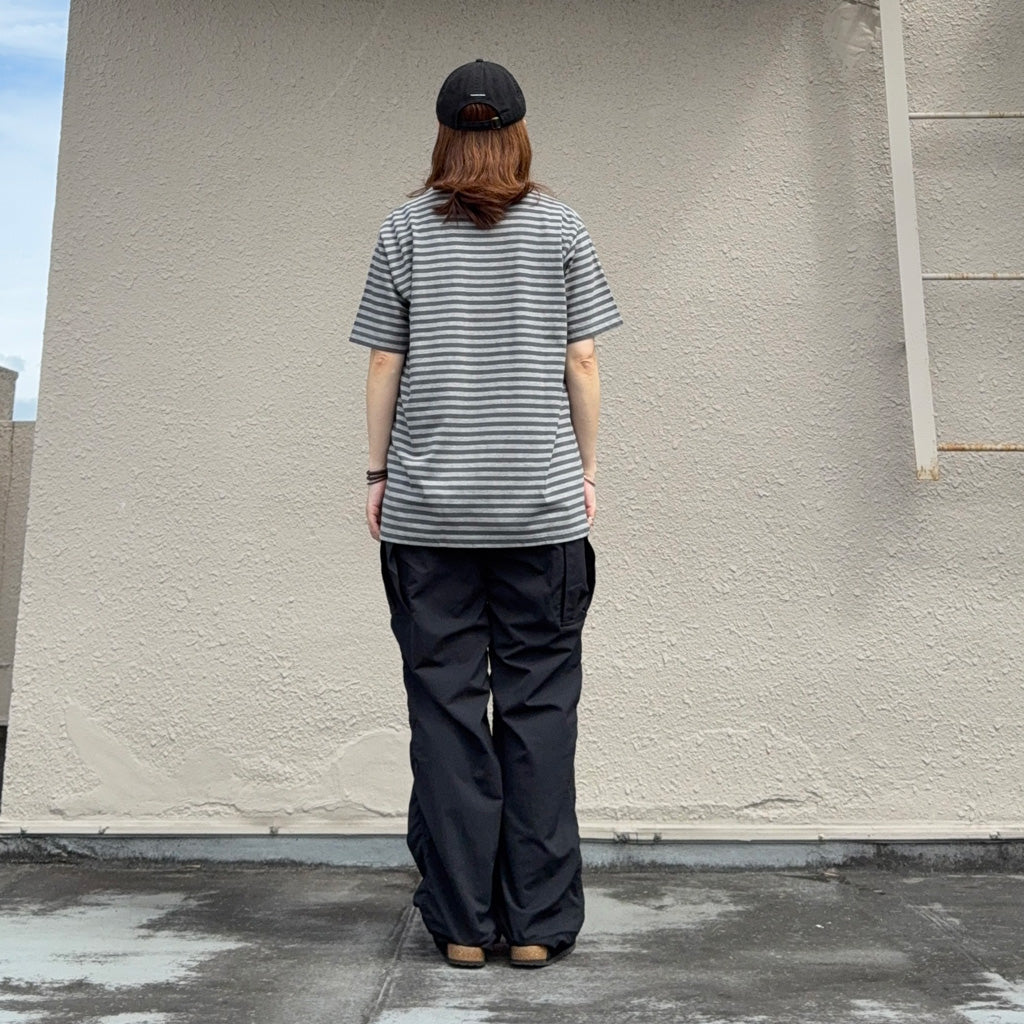 【SALE40%OFF】nanamica : COOLMAX Stripe Jersey Tee (Mix Gray/Gray)