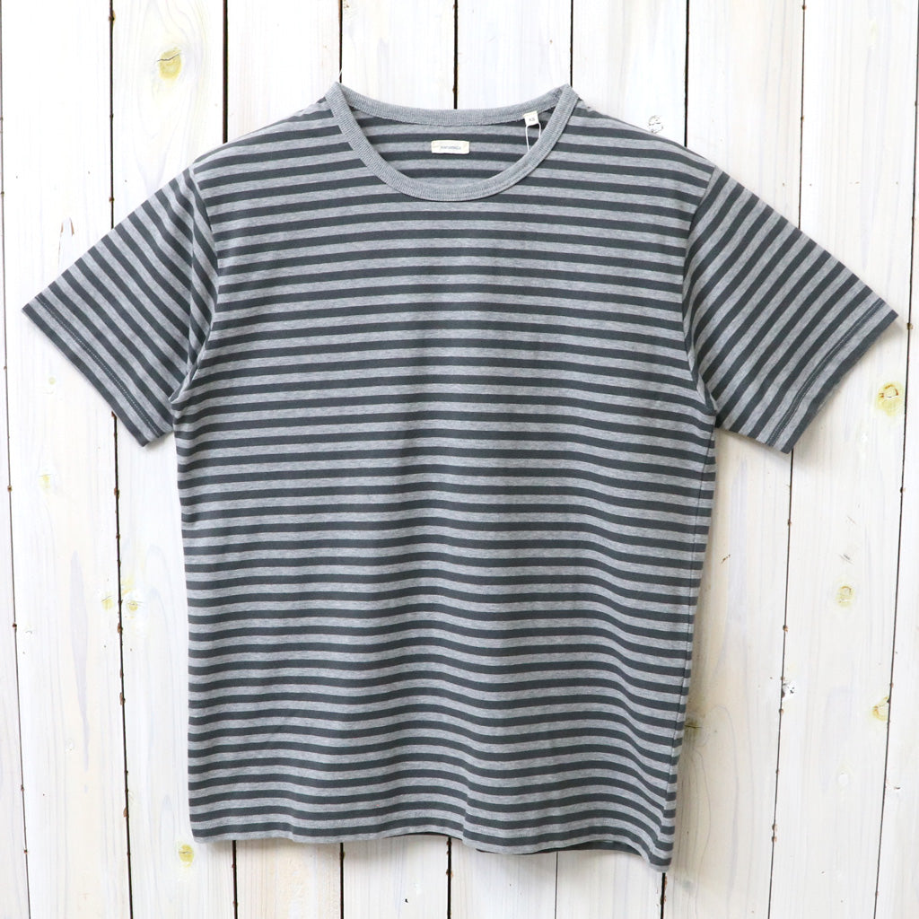 【SALE40%OFF】nanamica : COOLMAX Stripe Jersey Tee (Mix Gray/Gray)