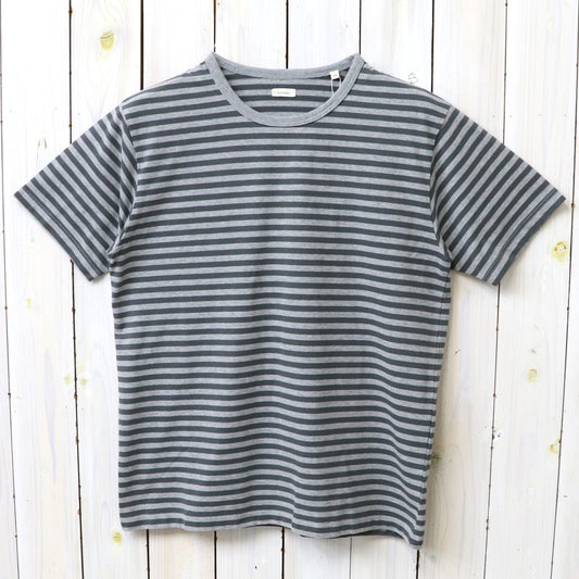 【SALE40%OFF】nanamica : COOLMAX Stripe Jersey Tee (Mix Gray/Gray)