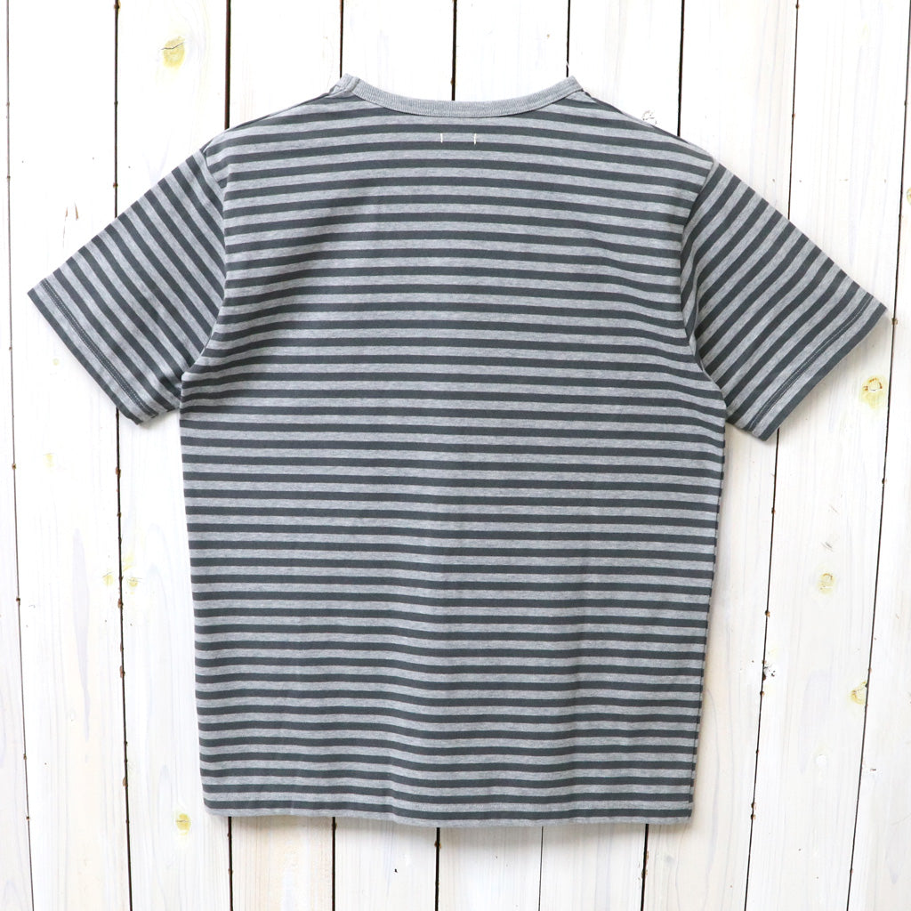 【SALE40%OFF】nanamica : COOLMAX Stripe Jersey Tee (Mix Gray/Gray)